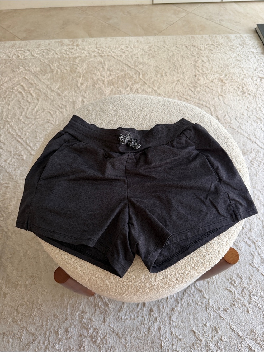 Girls Dark Grey All in Motion workout shorts size m (8)